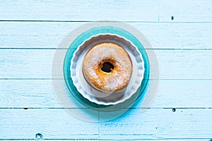 Colorful Donuts breakfast composition with different color styles