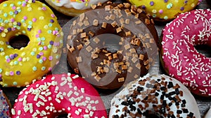 Colorful Donuts Close Up