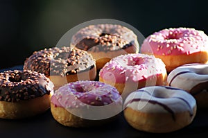 Colorful Donuts free-semen close-up