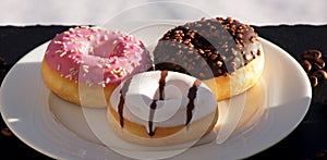 Colorful Donuts free-semen close-up