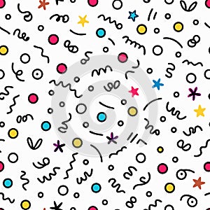 Colorful Doodle Pattern Background Texture
