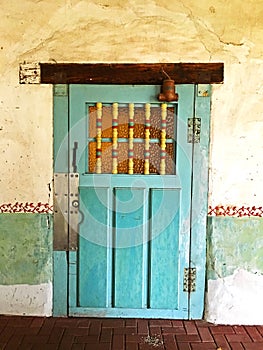 Door at Mission San Miguel Arcangel photo