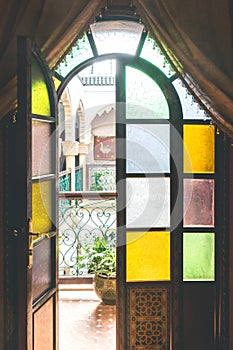 Colorful Door in a typical Riad - Morocco