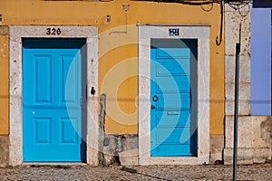 Colorful Doorways in Lisbon, Portugal