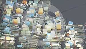 Colorful Dossier made of paper Stackable lot , Disorderly