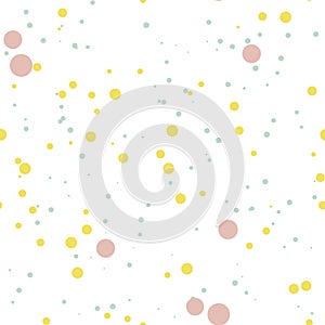 Colorful dot scatter. Seamless pattern. Simple. photo