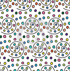 Colorful Dots and Spirals