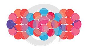 Colorful Dotted Abstract Geometric Pattern Vector, vector design Generative AI