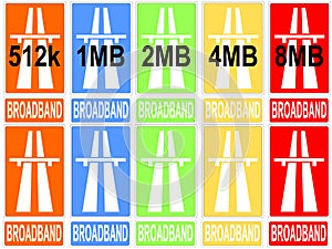 Colorful download speeds photo