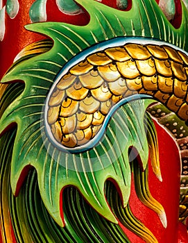 Colorful dragon pattern