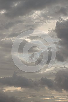 Colorful dramatic sky with cloud at sunset