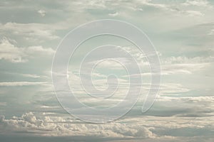 Colorful dramatic sky with cloud at sunset