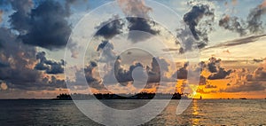 Colorful sunset in Key West. Miami, Florida