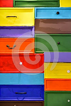 Colorful drawers