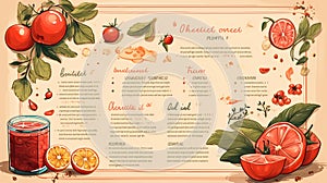 A colorful drink recipe template