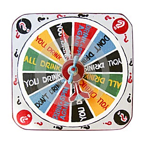 colorful spinner drinking board game photo