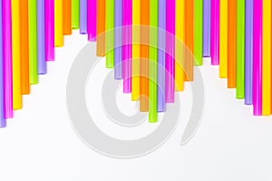 Colorful of drinking straw background