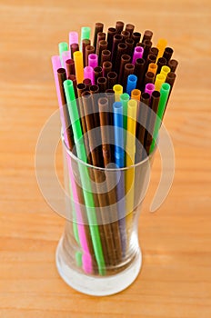 Colorful drinking straw