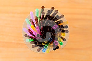 Colorful drinking straw