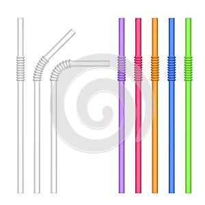 Colorful drinking straw photo
