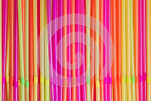 Colorful drinking straws