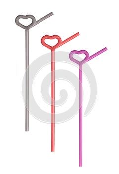 Colorful drinking straws