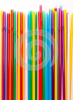 Colorful drinking straws