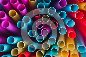 Colorful drinking straws