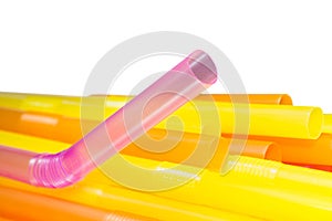 Colorful drinking straws for background.