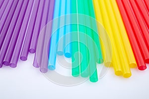 Colorful drinking straws for the color background.