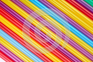 Colorful drinking straws for the color background.