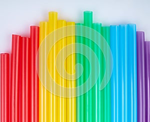 Colorful drinking straws for the color background.