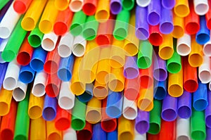 Colorful drinking straws