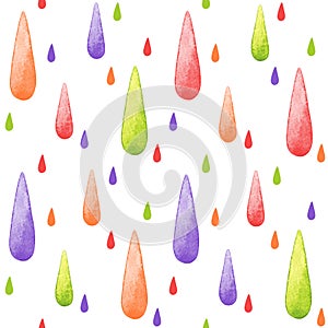 Colorful drops seamless vector pattern