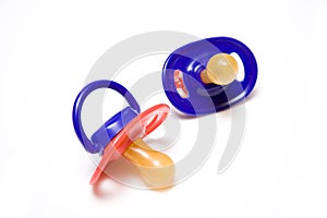 Colorful dummies or pacifiers