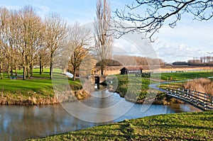 Colorful Dutch landscape in autumn