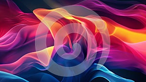 Colorful and dynamic abstract background with vibrant chromatic waves photo