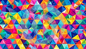 Vibrant Geometric Pattern with Triangles