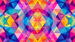 Vibrant Geometric Pattern with Triangles