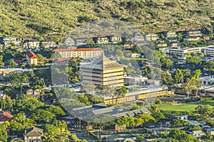 Colorful East West Center Manoa Valley Tantalus Lookout Honolulu Hawaii photo