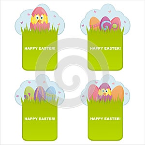 Colorful easter banners