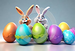 Colorful Easter Bunny Delight