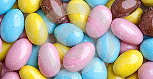 Colorful Easter candy eggs