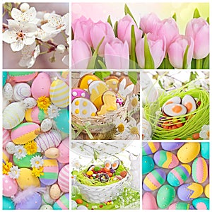 Colorful easter collage