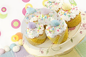 Colorful Easter Cupcakes