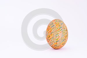 Colorful Easter egg, white background