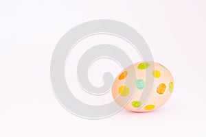 Colorful Easter egg, white background