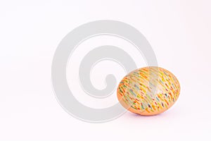 Colorful Easter egg, white background