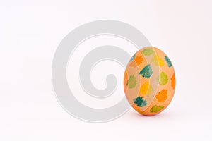 Colorful Easter egg, white background