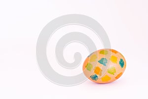 Colorful Easter egg, white background
